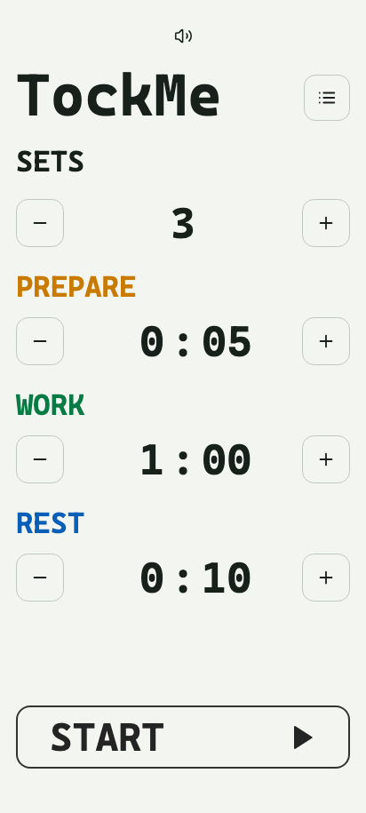 TockMe running on an Android phone